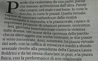 La forza della parola vince la violenza
