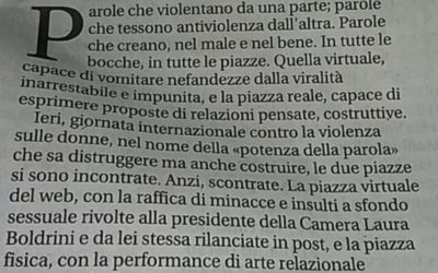 La forza della parola vince la violenza